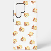 Fluffy Kitten Cute Pattern Phone Case Samsung Galaxy Hoesje (Achterkant)
