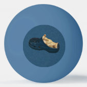 Fluffy Kitten die in een steegschoen slapen, pinge Pingpongbal (Achterkant)