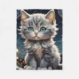 Fluffy Kitten Fleece Deken