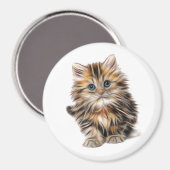 Fluffy Kitten Magneet (Voorkant / Achterkant)