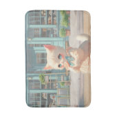 Fluffy Kitten met Lollipop bij Pastry Shop Badmat (Voorkant Verticaal)