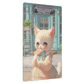 Fluffy Kitten met Lollipop bij Pastry Shop Klembord (Rechts)