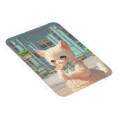 Fluffy Kitten met Lollipop bij Pastry Shop Magneet (Rechterzijde)
