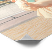 Fluffy Kitten met Lollipop bij Pastry Shop Poster (Hoek)