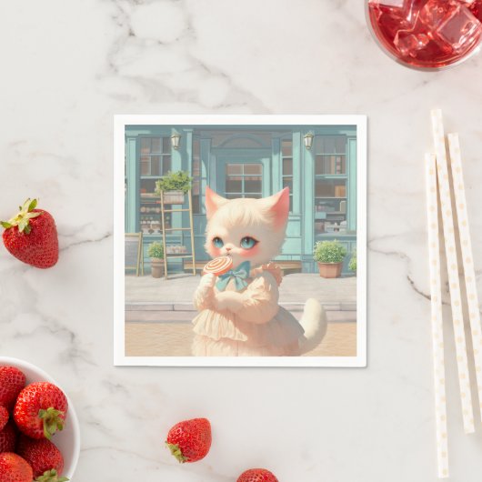 Fluffy Kitten met Lollipop bij Pastry Shop Servet (Insitu)
