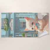 Fluffy Kitten met Lollipop bij Pastry Shop Strandlaken (Voorkant)