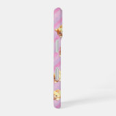 Fluffy Kitten Pink Stripe Phone Case iPhone 16 Hoesje (Rechterkant)