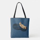 Fluffy Kitten Sleeping in Croc Shoe, Totebag Tote Bag (Achterkant)