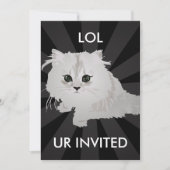 Fluffy Kitten uitnodiging (Voorkant)