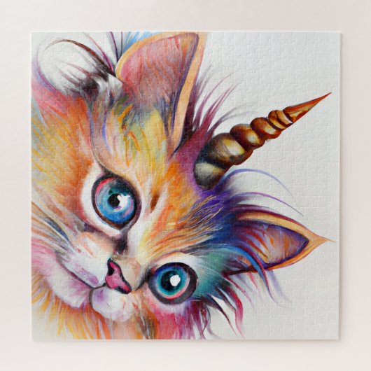 Fluffy Kitten Unicorn Legpuzzel (Horizontaal)