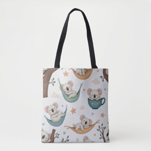Fluffy Koala Alle Canvas tas (Voorkant)