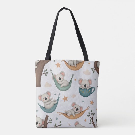 Fluffy Koala Alle Canvas tas (Achterkant)