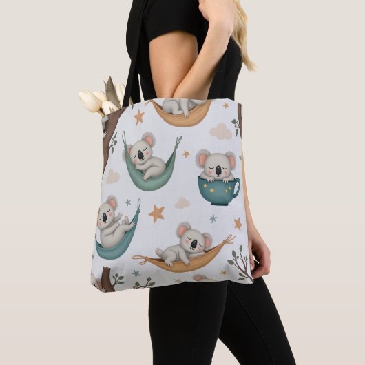 Fluffy Koala Alle Canvas tas (Dichtbij)