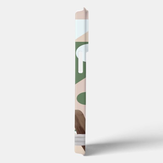 Fluffy Koala groene geometrische achtergrond Case-Mate iPhone Case (Achterkant / Rechts)