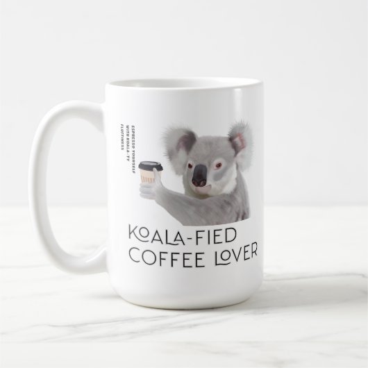 Fluffy Koala Pun Koffieliefhebbers Koffiemok (Links)