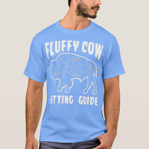Fluffy Koe Buffalo Animal Petting Chart for Bison T-shirt