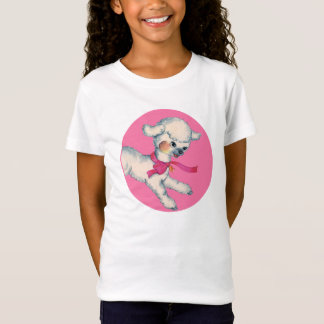Fluffy Lamb op roze T-shirt