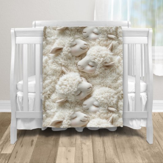 Fluffy Lammetje Baby Fleece Deken