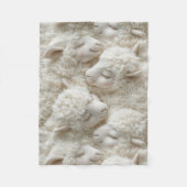 Fluffy Lammetje Baby Fleece Deken (Voorkant)
