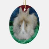 Fluffy Lionhead Bunny Rabbit Keramisch Ornament (Rechts)