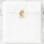 Fluffy Little Chick | Cute Spring & Easter Animal  Ronde Sticker (Tas)