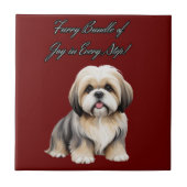 Fluffy Little Pal: zachte tinten en dik haar Tegeltje (Voorkant)