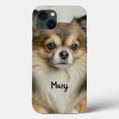 Fluffy Long Hazard Chihuahua Puppy Dog Case-Mate iPhone Case (Achterkant)