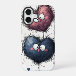 Fluffy Love Duo - Schattigee anime telefoonhoes iPhone 16 Hoesje
