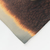 Fluffy Majesty: de grote wollige bruine alpaca Fleece Deken (Hoek)