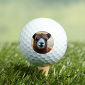Fluffy Majesty: de grote wollige bruine alpaca Golfballen (Insitu Shirt)