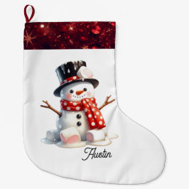 Fluffy Marshmallow Sneeuwman Grote Kerstsok