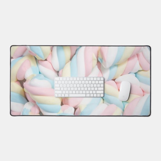 Fluffy Marshmallow Twists-Snoep Bureaumat (Keyboard & Muis)