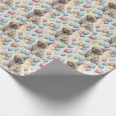 Fluffy Mastiff Puppy Birthday Party Balloons Cadeaupapier (Hoek)