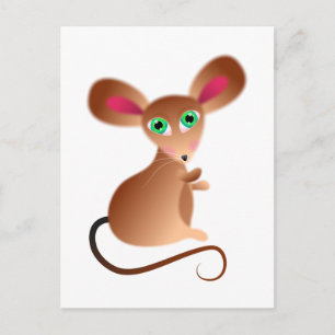 Fluffy Mouse Briefkaart