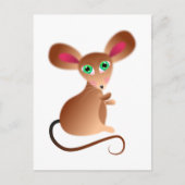 Fluffy Mouse Briefkaart (Voorkant)