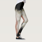 Fluffy Nepvacht Abstracte Koeienprint - Knus Paste Leggings (Rechts)
