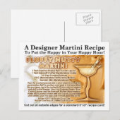 Fluffy Nutty Martini Recipe Briefkaart (Voorkant / Achterkant)