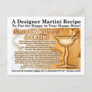 Fluffy Nutty Martini Recipe Briefkaart