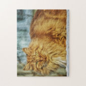 Fluffy Oranje tablet Maine Coon Cat Legpuzzel (Verticaal)