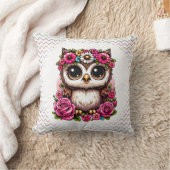 Fluffy Owl met Daisy & Roos Crown Kussen (Deken)