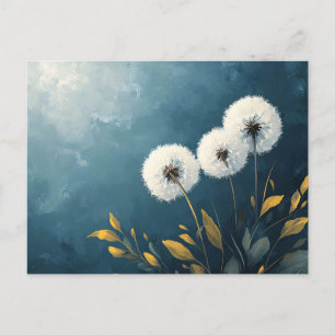 Fluffy Paardebloemen Schilderen Briefkaart