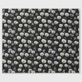 Fluffy paardenbloemen op zwart cadeaupapier (Vlak)