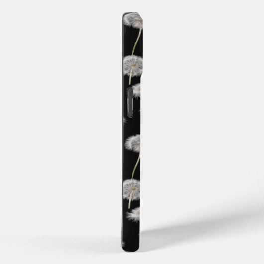 Fluffy paardenbloemen op zwart Case-Mate iPhone case (Achterkant / Rechts)