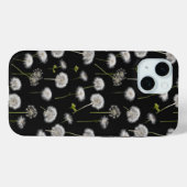 Fluffy paardenbloemen op zwart Case-Mate iPhone case (Achterkant (horizontaal))