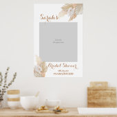 Fluffy Pampas Gras Bruids Shower Foto Prop Poster (Keuken)
