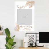 Fluffy Pampas Gras Bruiloftsshower Fotoprop Poster (Thuiskantoor)