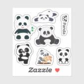 Fluffy Panda Vinyl Sticker (Vel)