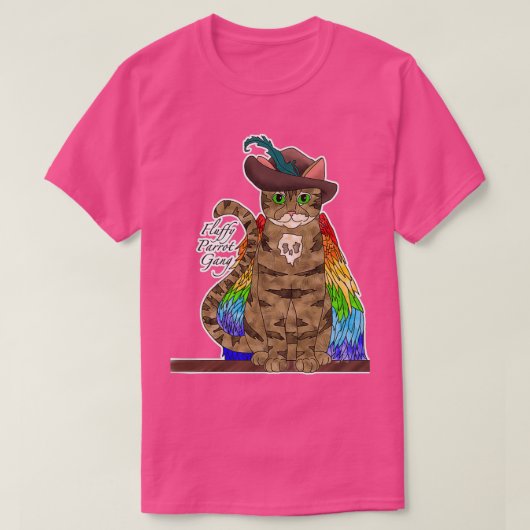 Fluffy parrot bende t-shirt (Design voorkant)