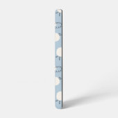 Fluffy Pastel Blue Lamb Pattern Samsung Galaxy Hoesje (Linkerkant)