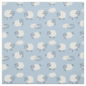 Fluffy Pastel Blue Lamb Pattern Stof (Swatch)